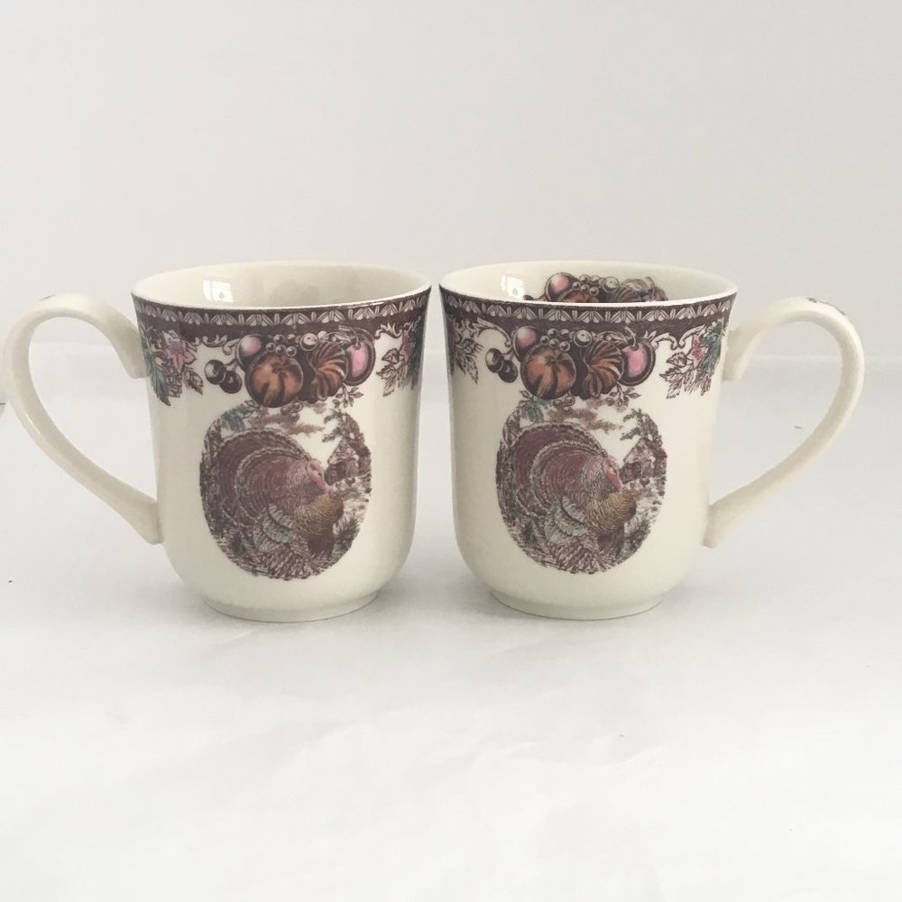 Johnson Bros Coffee Tea Mugs 2 pcs England Turkey Fall